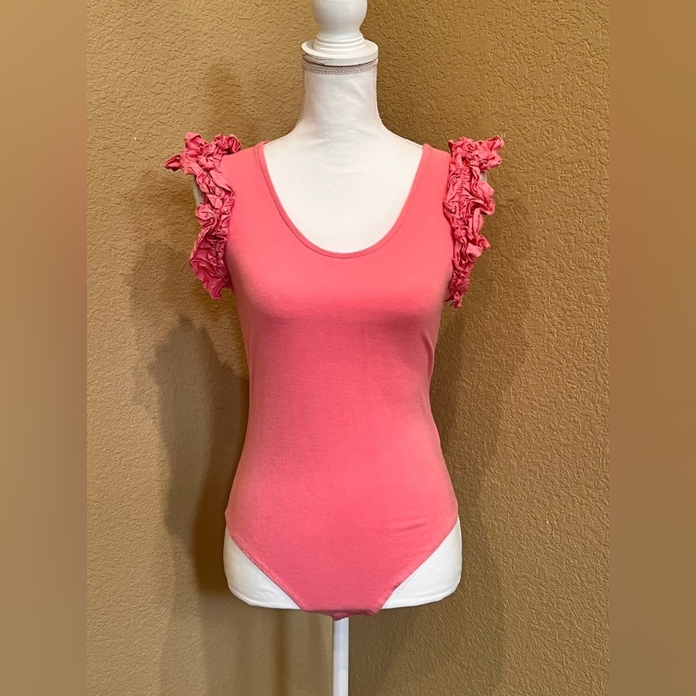 Glam Ruffled Shoulders Bodysuit